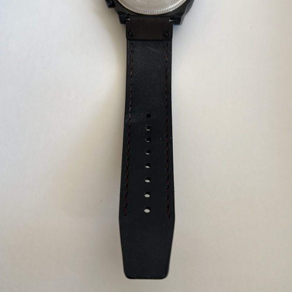 Curren Black and Brown Chronograph Wristwatch Calendar Hour Minute Watch - Picture 8 of 11